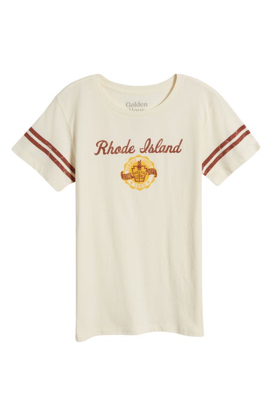 Shop Golden Hour Rhode Island Track Cotton Graphic T-shirt In Washed Marshmallow