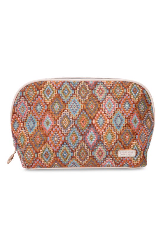 Shop Stephanie Johnson Bodrum Kilim Lola Makeup Bag In Orange Multi