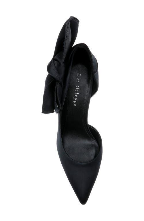 Shop Dee Ocleppo Belmont Half D'orsay Pump In Black Satin