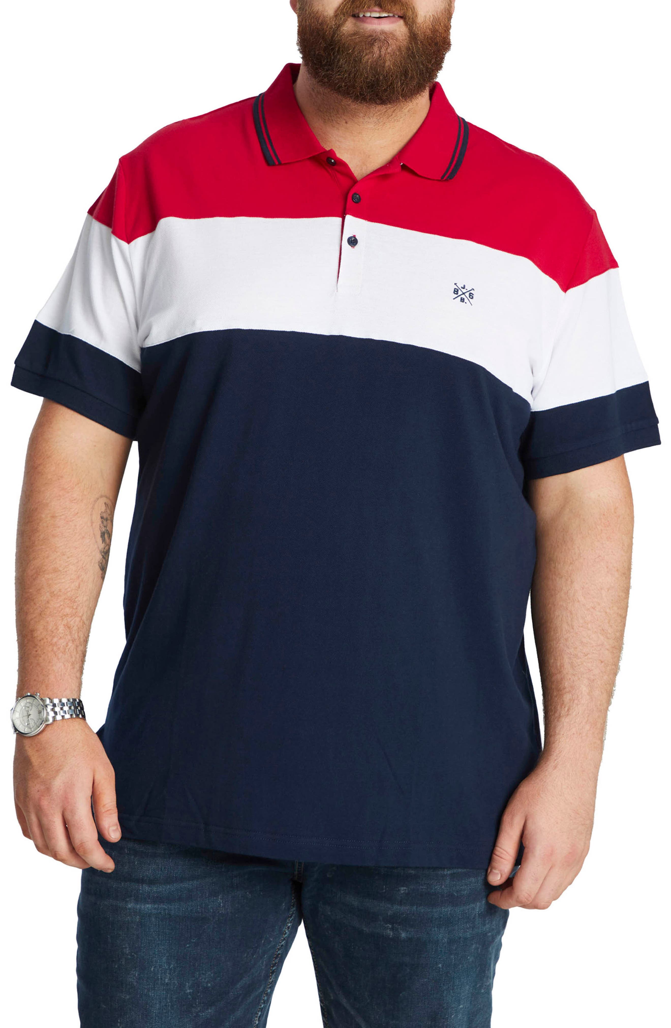 Johnny Bigg Dangerfield Colorblock Polo in Red