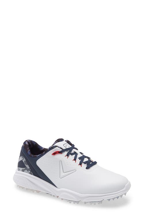 Callaway Golf® Callaway Golf Coronado V2 Waterproof Golf Sneaker in White /Blue