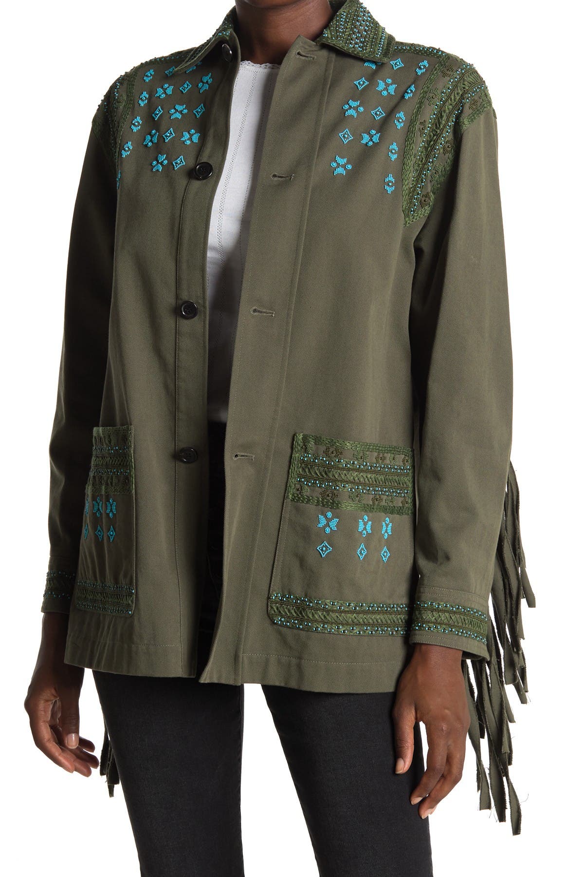 beaded coat