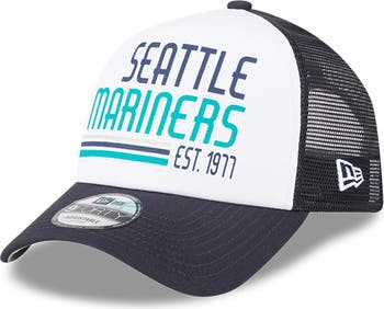 New Era Men s New Era White Navy Seattle Mariners Stacked A Frame