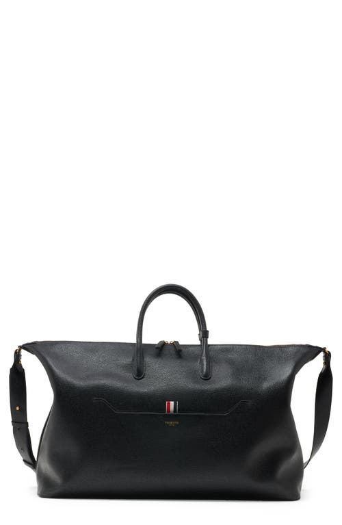 Thom Browne Leather Duffle Bag in Black at Nordstrom