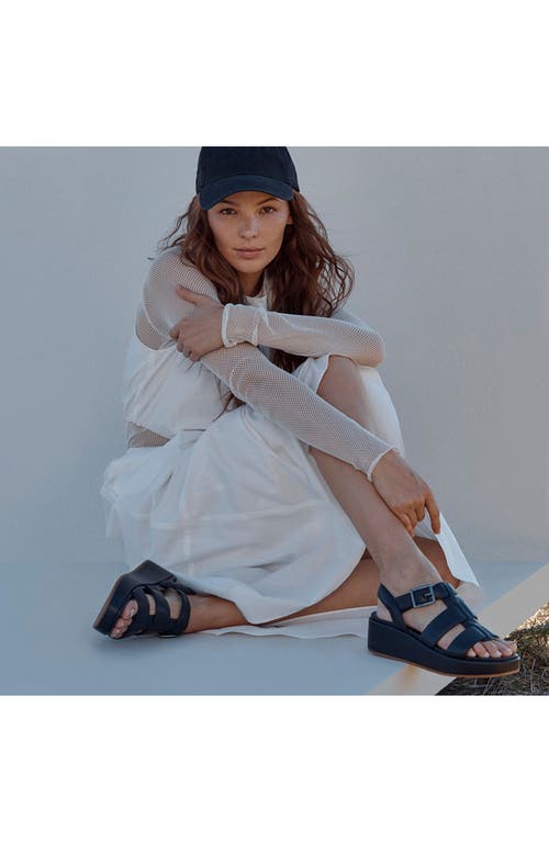 Vionic Delano Platform Fisherman Sandal In Black