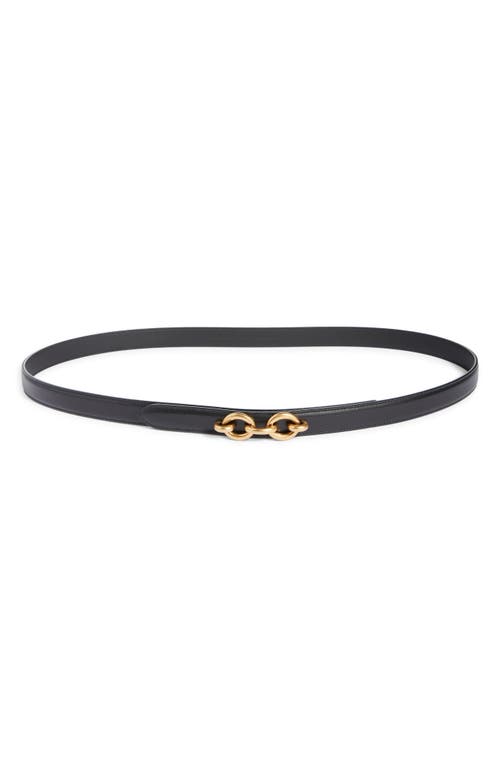 Saint Laurent Link Buckle Calfskin Leather Belt Nero at Nordstrom,