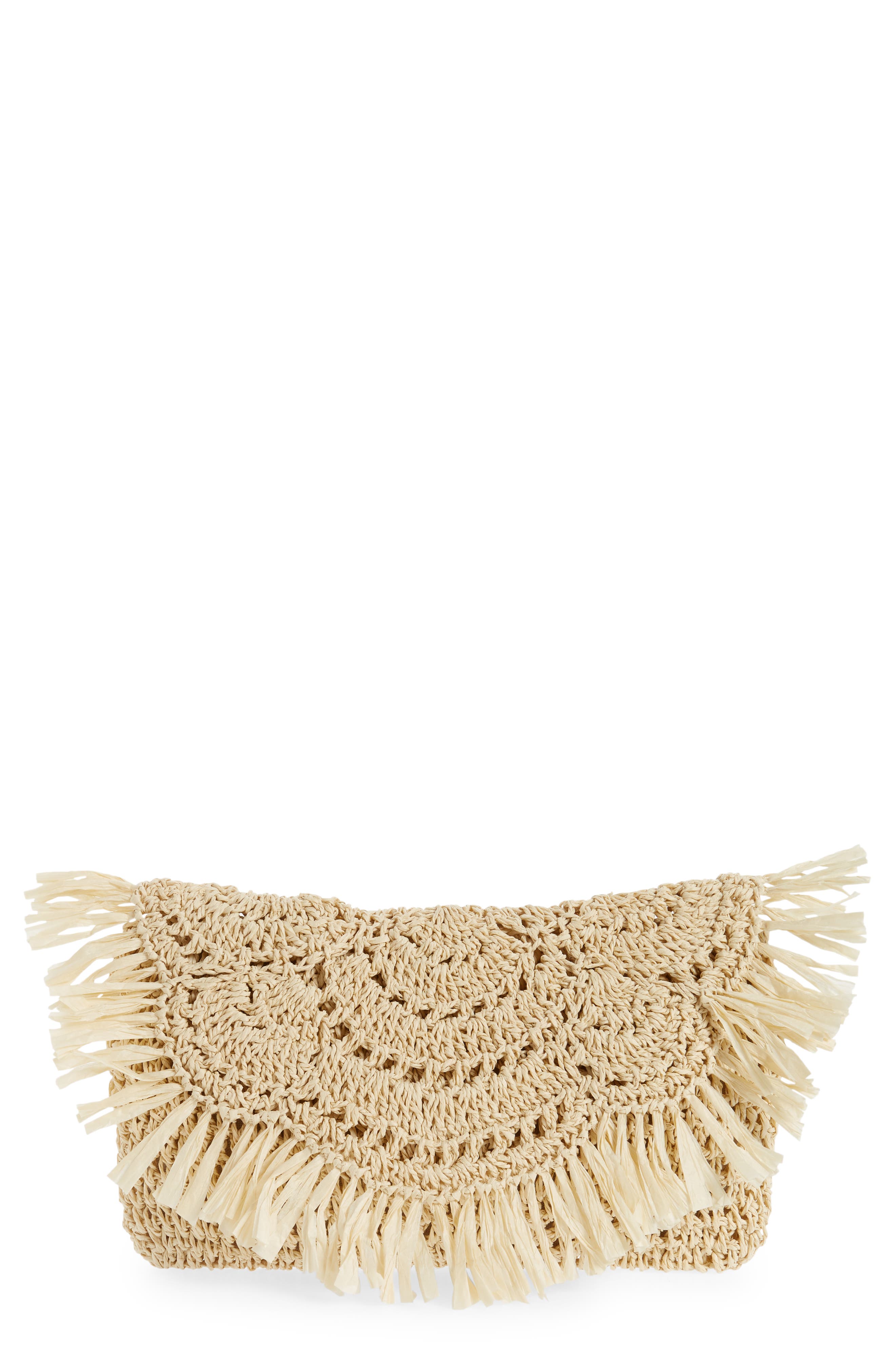 NORDSTROM.com for btb Los Angeles Jayden Raffia Clutch in Black at Nordstrom | AccuWeather Shop btb Los Angeles btb Los Angeles... 