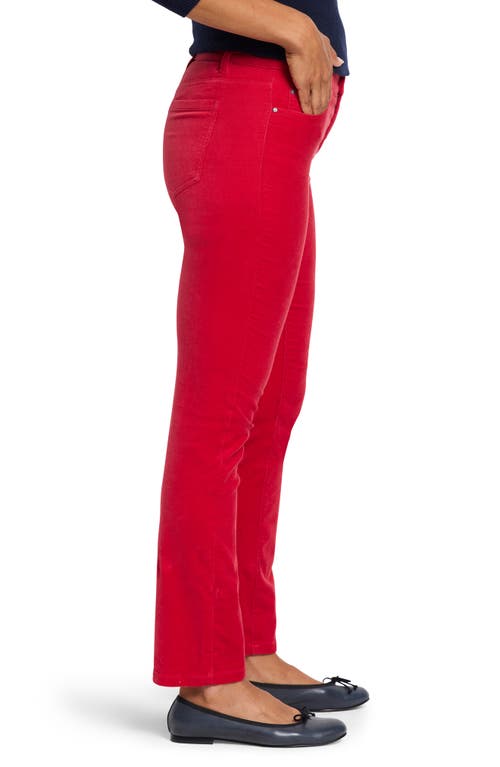 NIC + ZOE NIC+ZOE HIGH WAIST STRETCH VELVETEEN STRAIGHT LEG ANKLE PANTS 