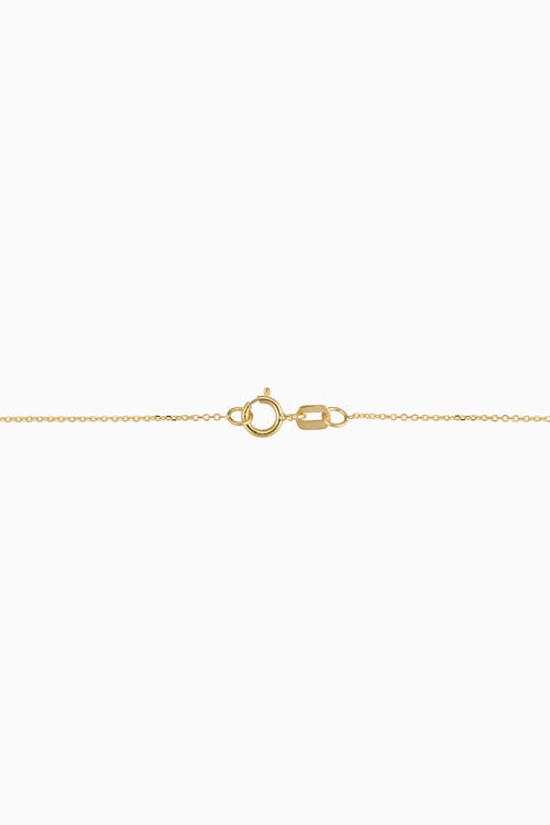 Oradina 14k Yellow Solid Gold Wall Street Pendant Necklace In Yellow Gold