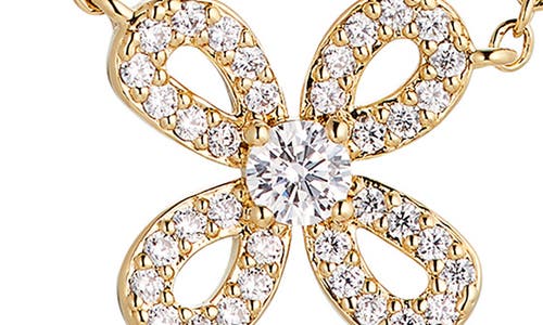 NADRI NADRI CIRQUE FLOWER PAVÉ CUBIC ZIRCONIA PENDANT NECKLACE