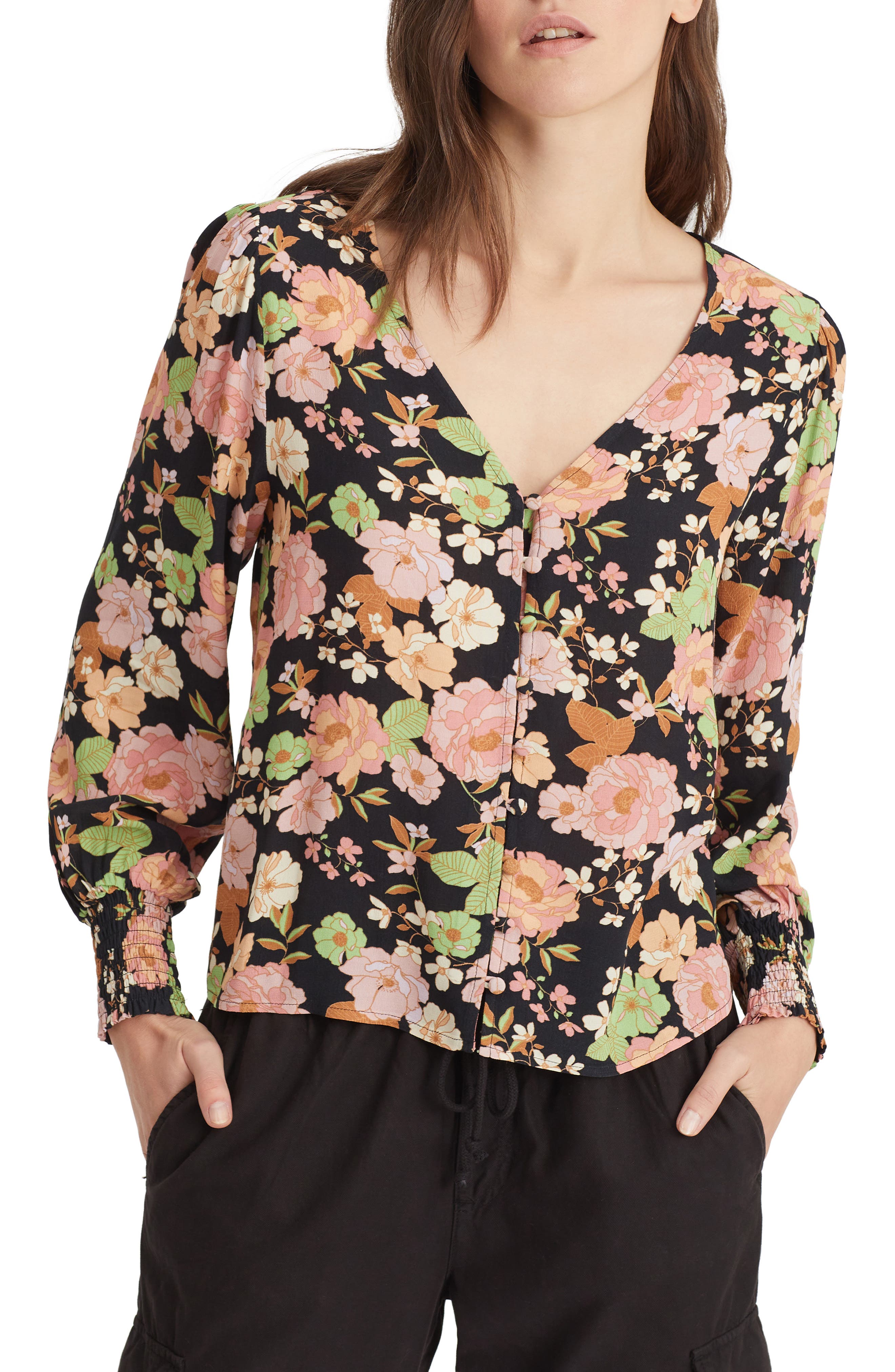 sanctuary polka dot blouse
