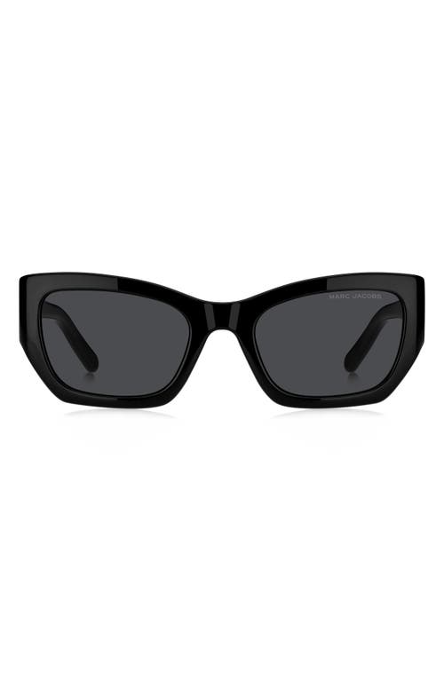 Marc Jacobs 53mm Cat Eye Sunglasses in Black/Grey at Nordstrom