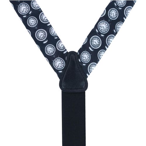Trafalgar Ticking Time Clock Silk Brace In Black
