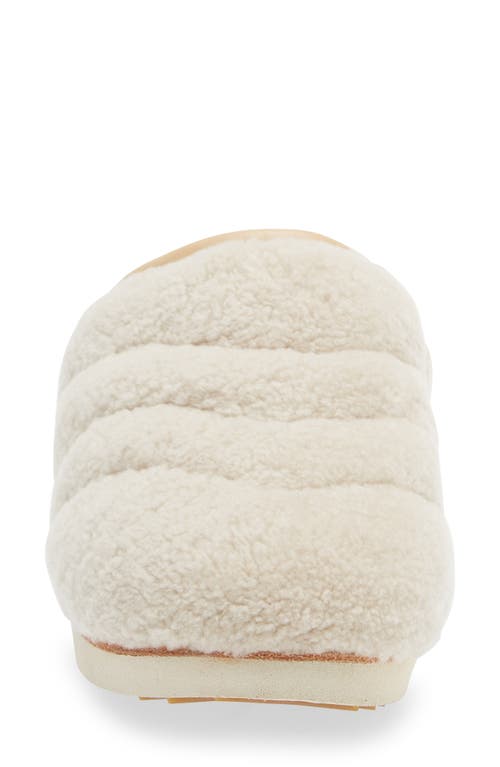 Olukai Pupu Mua Genuine Shearling Scuff Slipper In Tapa/tapa