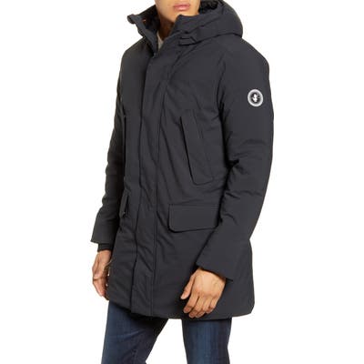 Save The Duck Water Resistant Hooded Parka, Black