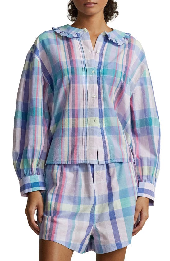 Polo Ralph Lauren Plaid Short Pajamas In Multi Color