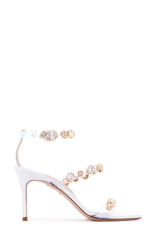 Shop Sophia Webster Rosalind Embellished Ankle Strap Sandal In White