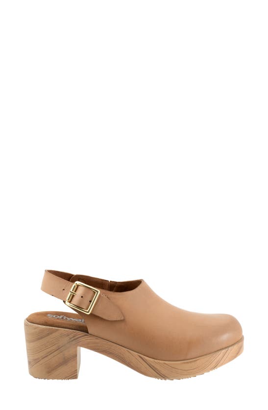 Softwalk Fairbanks Slingback Platform Clog In Tan