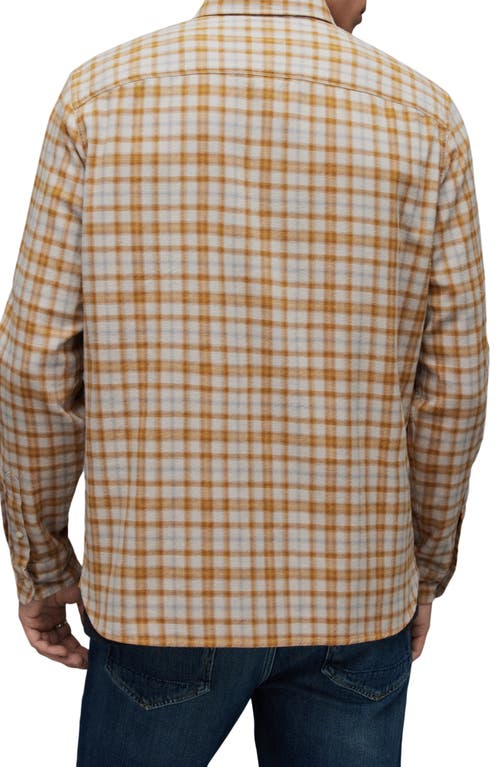 Allsaints Sonny Plaid Flannel Button-up Shirt In Faded Taupe
