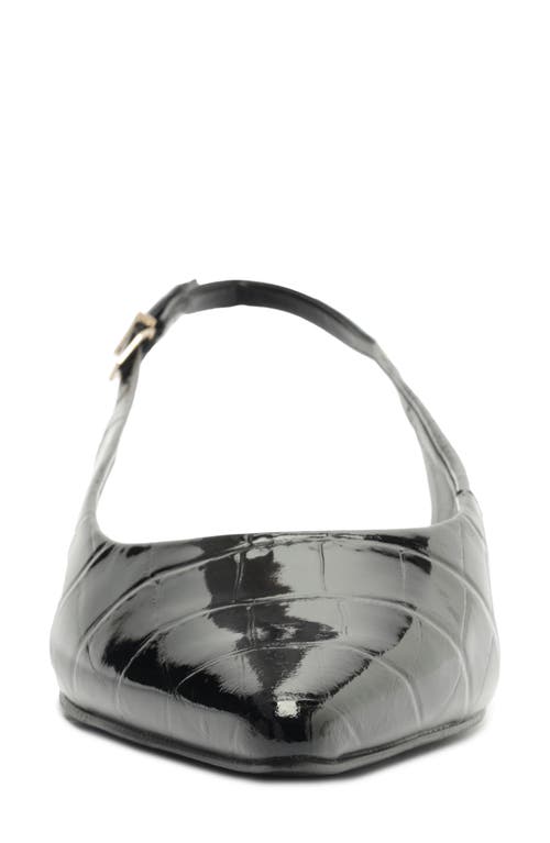 Shop Schutz Paola Slingback Pointed Toe Ballet Flat In Black