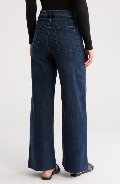 Rag & Bone Sofie High Waist Wide Leg Jeans In Darkwash