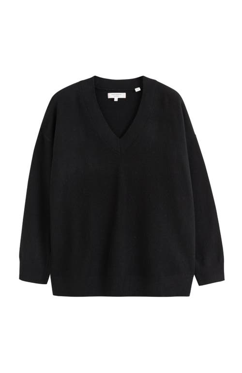 Chinti & Parker Pure Cashmere Relaxed V-neck Sweater In Black