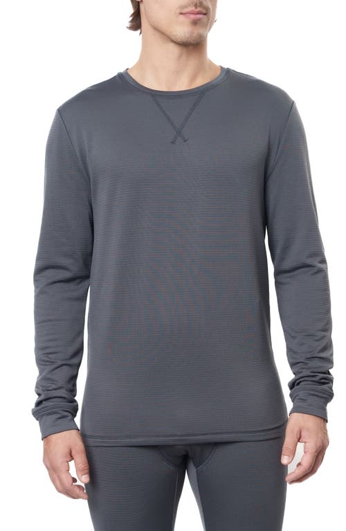 Tech Long Sleeve Rib Base Layer T-Shirt in Charcoal