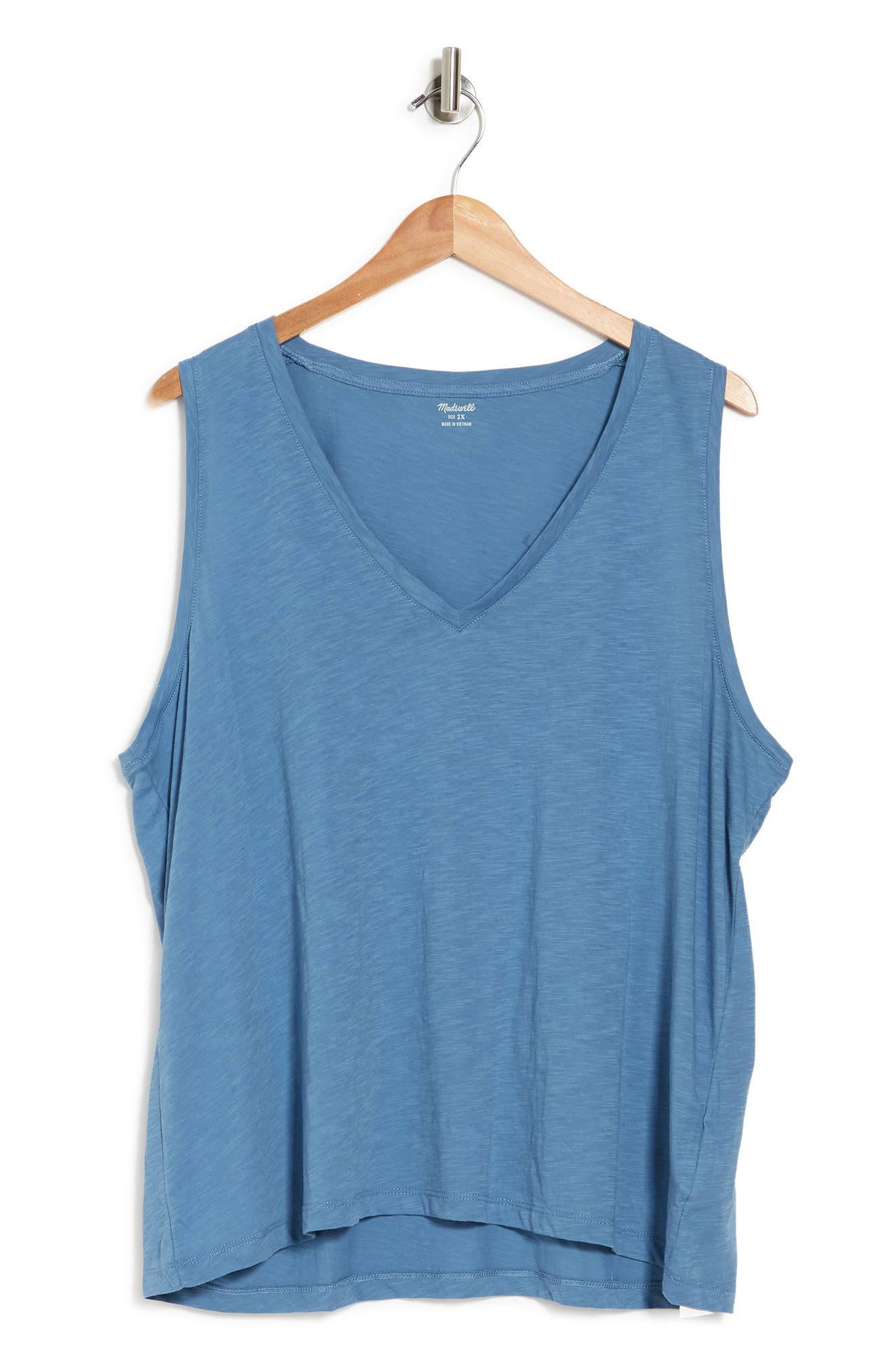 Madewell V-neck Knit Tank Top In Tranquil Ocean