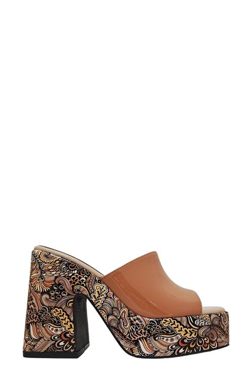 Ninety Union Porto Platform Sandal In Camel Multi