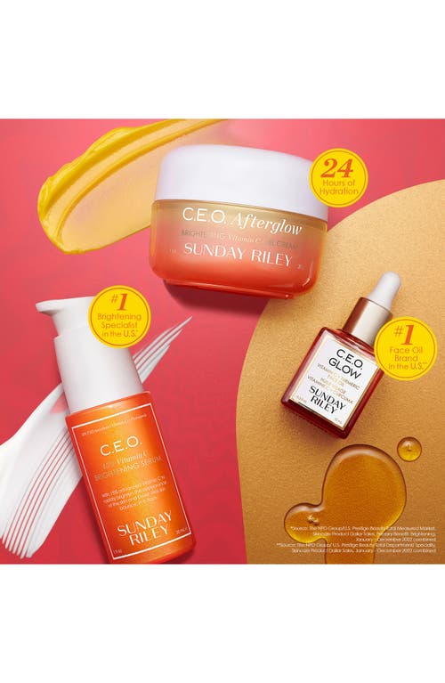 Sunday Riley Morning Buzz Skin Care Set $147 Value In Red