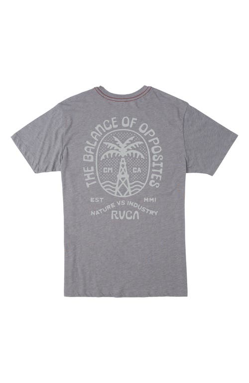 Rvca Kids' Balance Of Opposites Graphic T-shirt In Gray Ridge