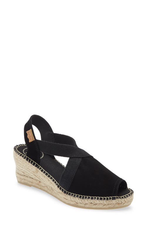 Toni Pons Breda Sandal in Black Suede 