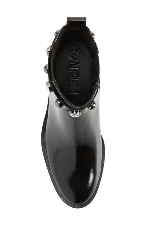 Karl Lagerfeld Paris Porshay Lug Sole Bootie In Black/black