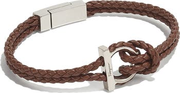 Salvatore ferragamo leather outlet bracelet