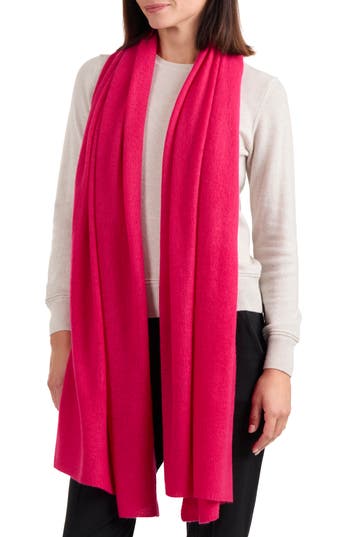 Amicale Cashmere Featherweight Scarf In Red