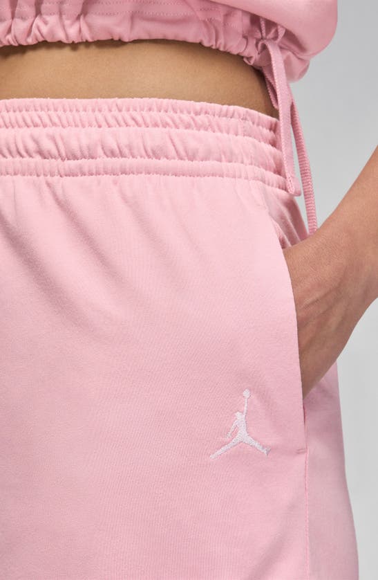 Shop Jordan Solid Knit Shorts In Pink Glaze