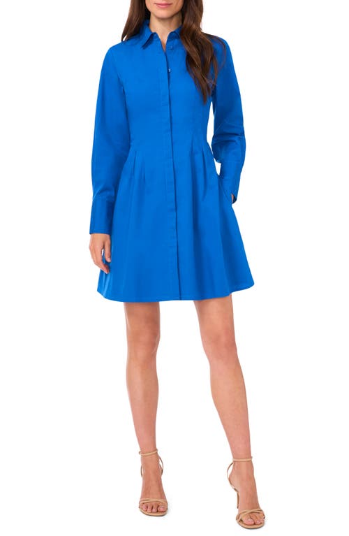 halogen(r) Long Sleeve Cotton Fit & Flare Shirtdress at Nordstrom,