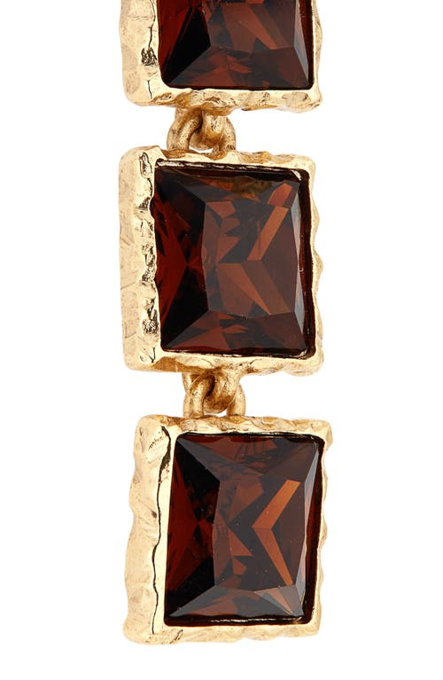 Shop Oscar De La Renta Tennis Drop Earrings In Smoky Quartz