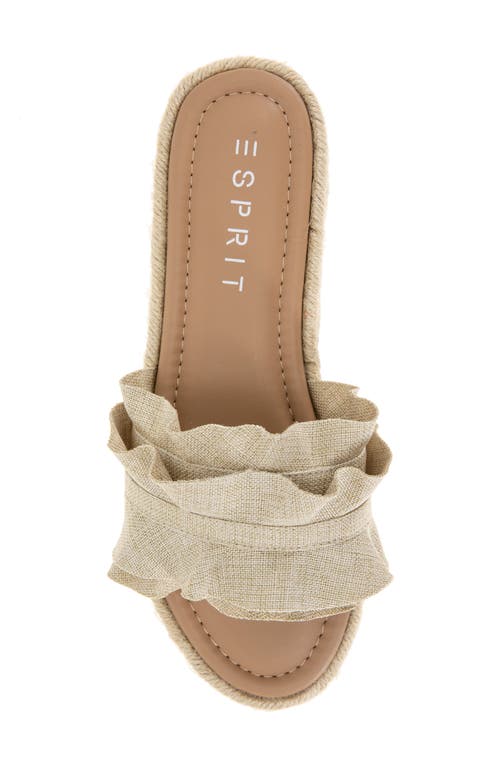 Esprit Annie Ruffle Slide Sandal In Natural
