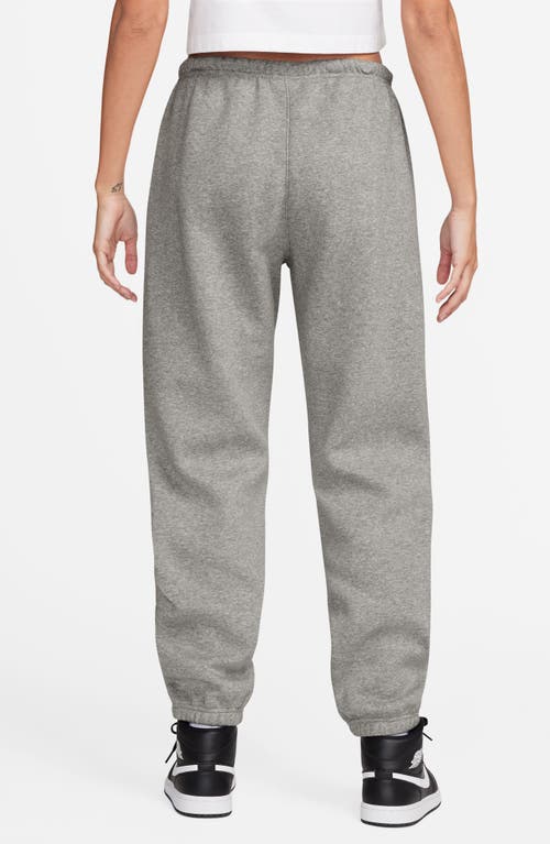 Shop Jordan Brooklyn Fleece Sweatpants In Dark Grey Heather/white