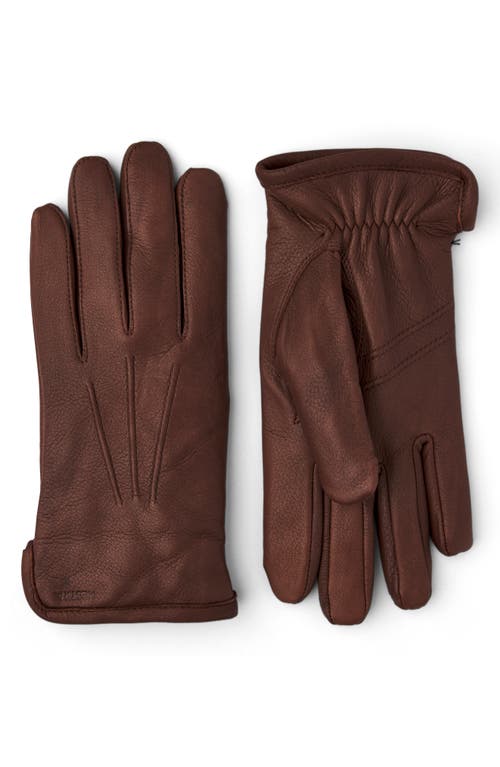 Andrew Leather Gloves in Chocolate