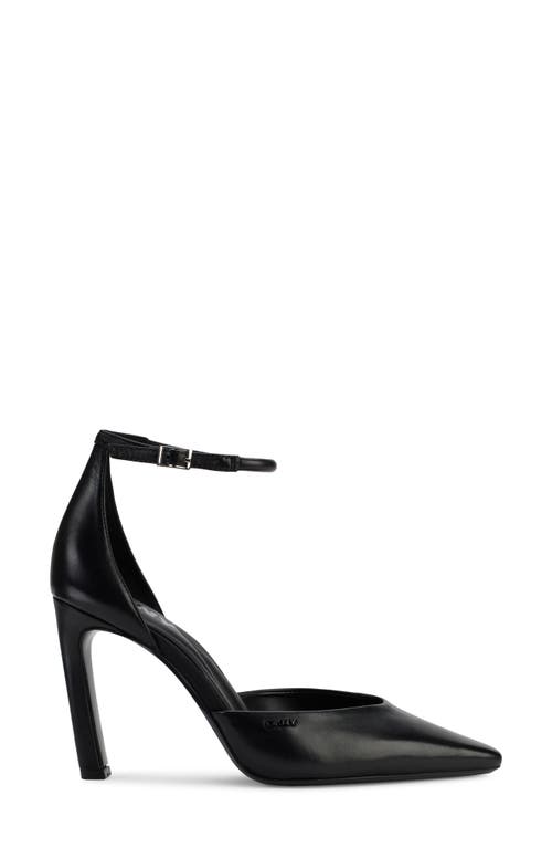 Shop Dkny Cillian Ankle Strap Pointed Toe Pump In Black