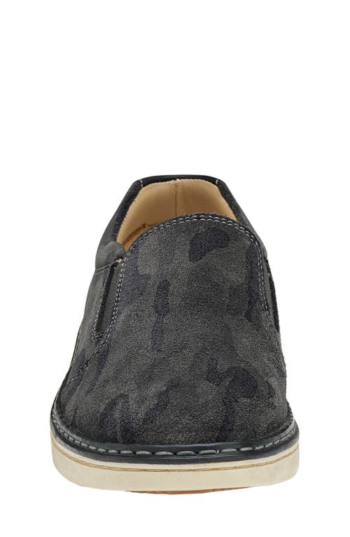 Johnston & Murphy Mcguffey Camo Slip-on Shoe In Dk Gray Camouflage Suede