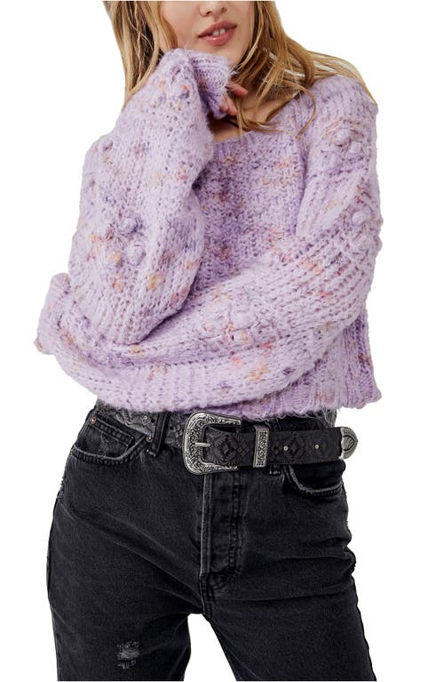 Free People Sunset Cloud Pullover Sweater in Violet Glow Combo