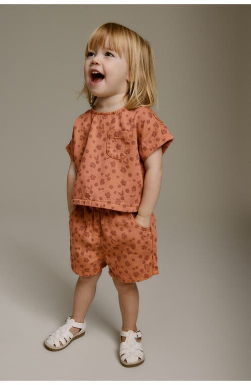 Next Kids' Print Short Sleeve Top & Shorts Set In Rust