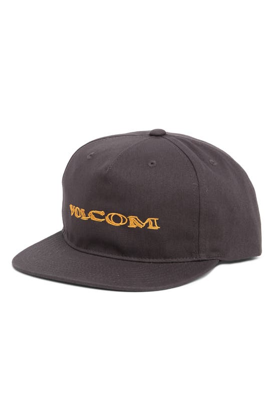 Shop Volcom Volbaige Cotton Trucker Hat In Rinsed Black