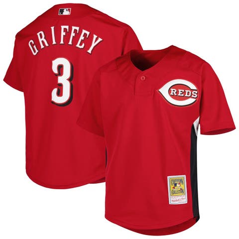 Barry Larkin Cincinnati Reds Mitchell & Ness Youth Cooperstown Collection Mesh Batting Practice Jersey - Red