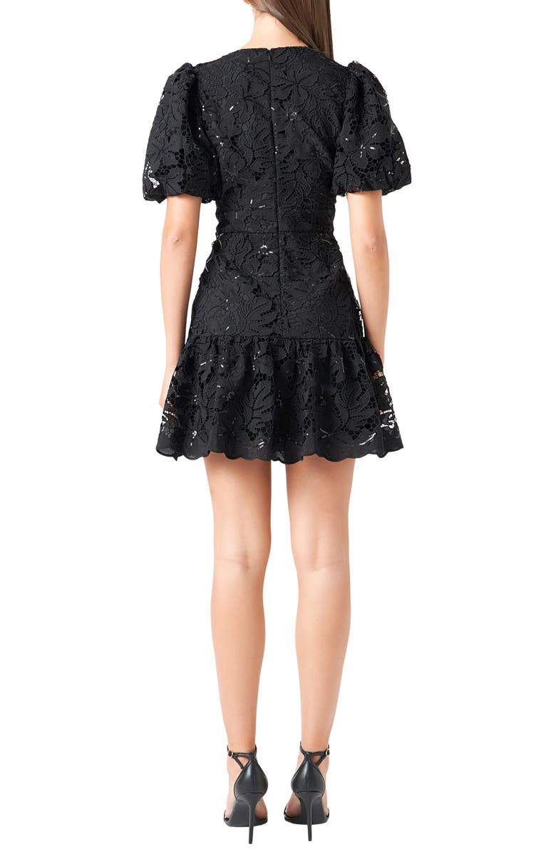 Endless Rose Sequin Lace Fit And Flare Minidress Nordstrom