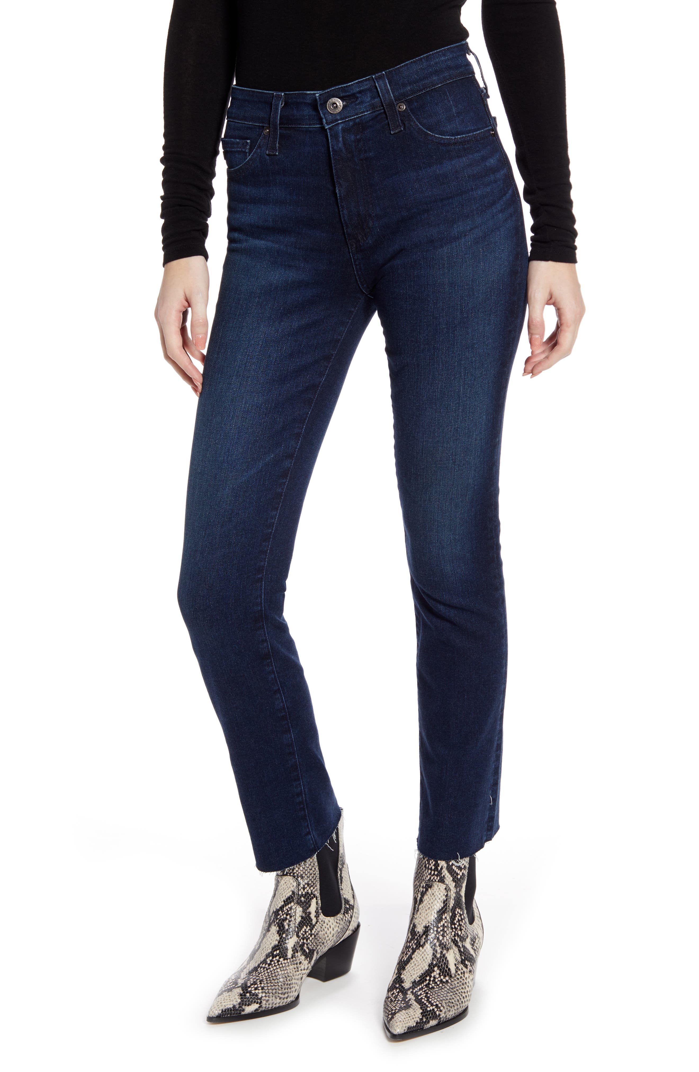 ag mari high waist slim straight leg jeans