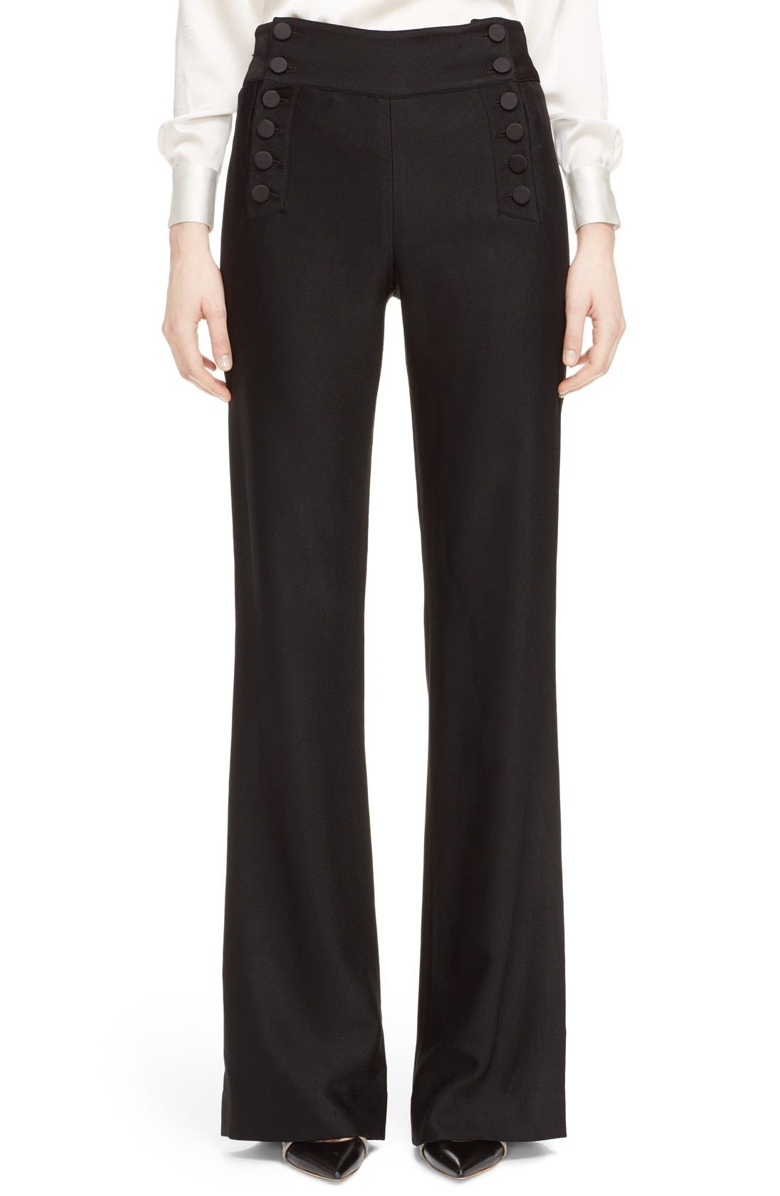 Veronica Beard 'Enchanted Evening' Button Detail Pants | Nordstrom
